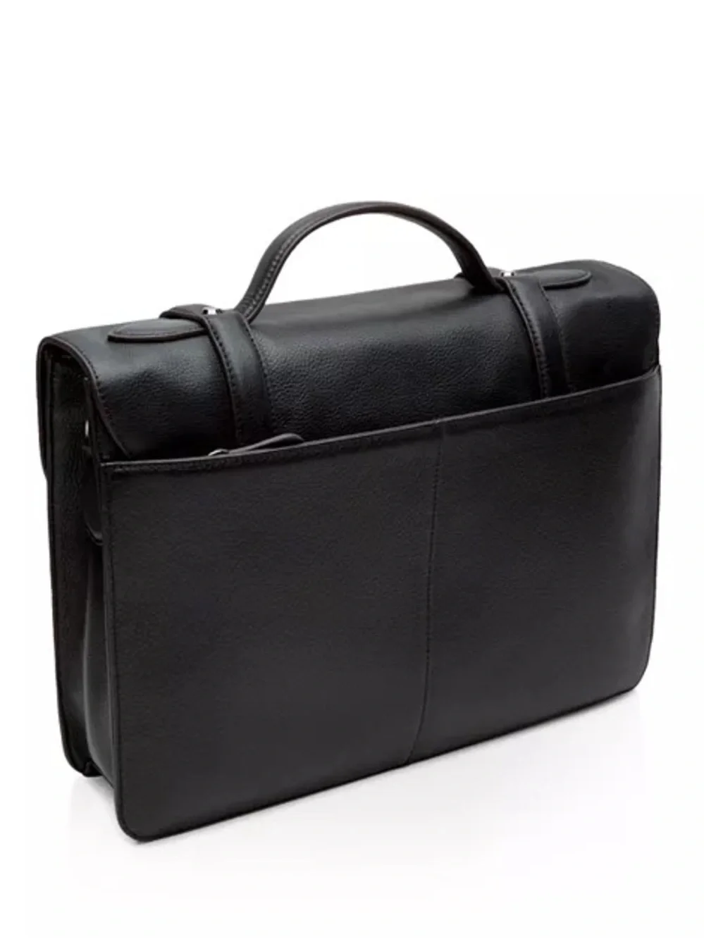 Ted Baker Black Leather Buckle Briefcase